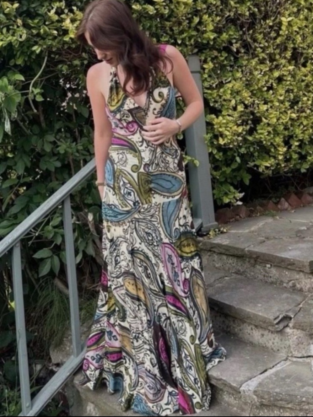 Zara Paisley Halter Maxi Dress in Multi Colors - Picture 10 of 15